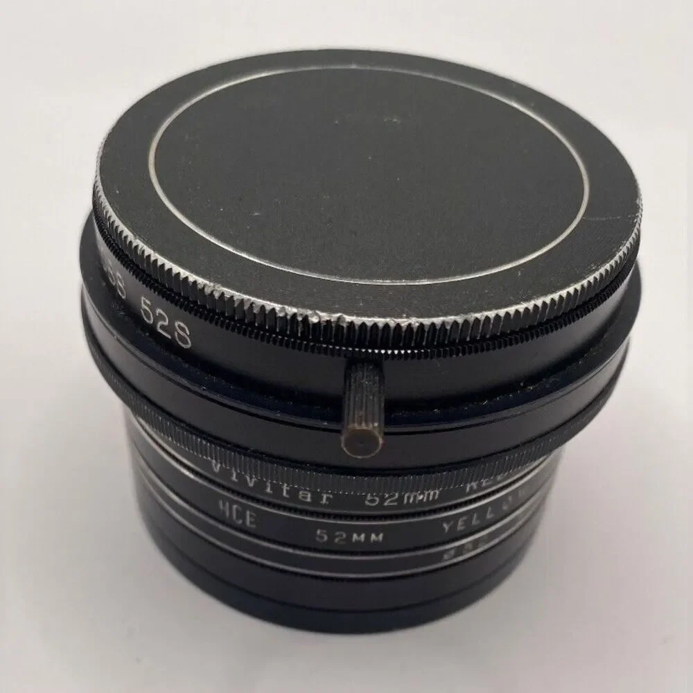 Vivitar 52mm Multi Camera 4 Filters Caps Red Yellow Brown Clear